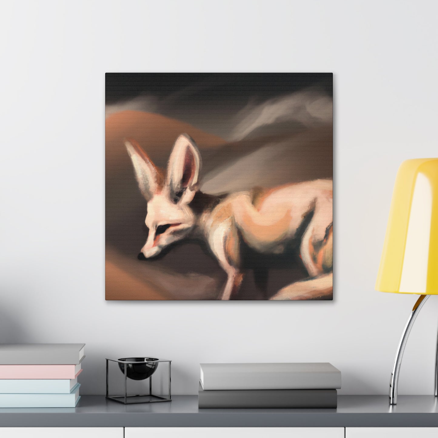 "Fennec Fox Sunrise Glow" - Canvas