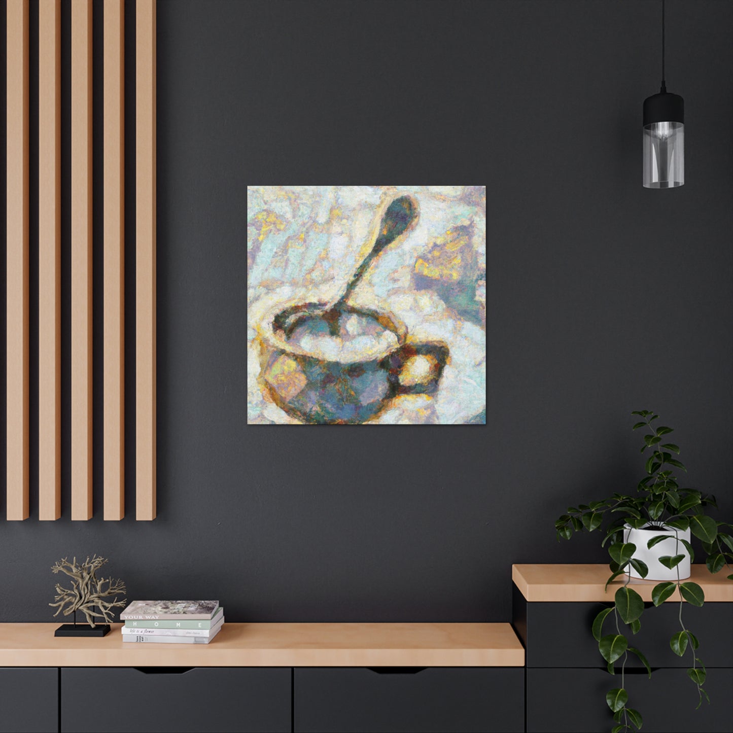 "Coffee Cup Impressionism" - Canvas