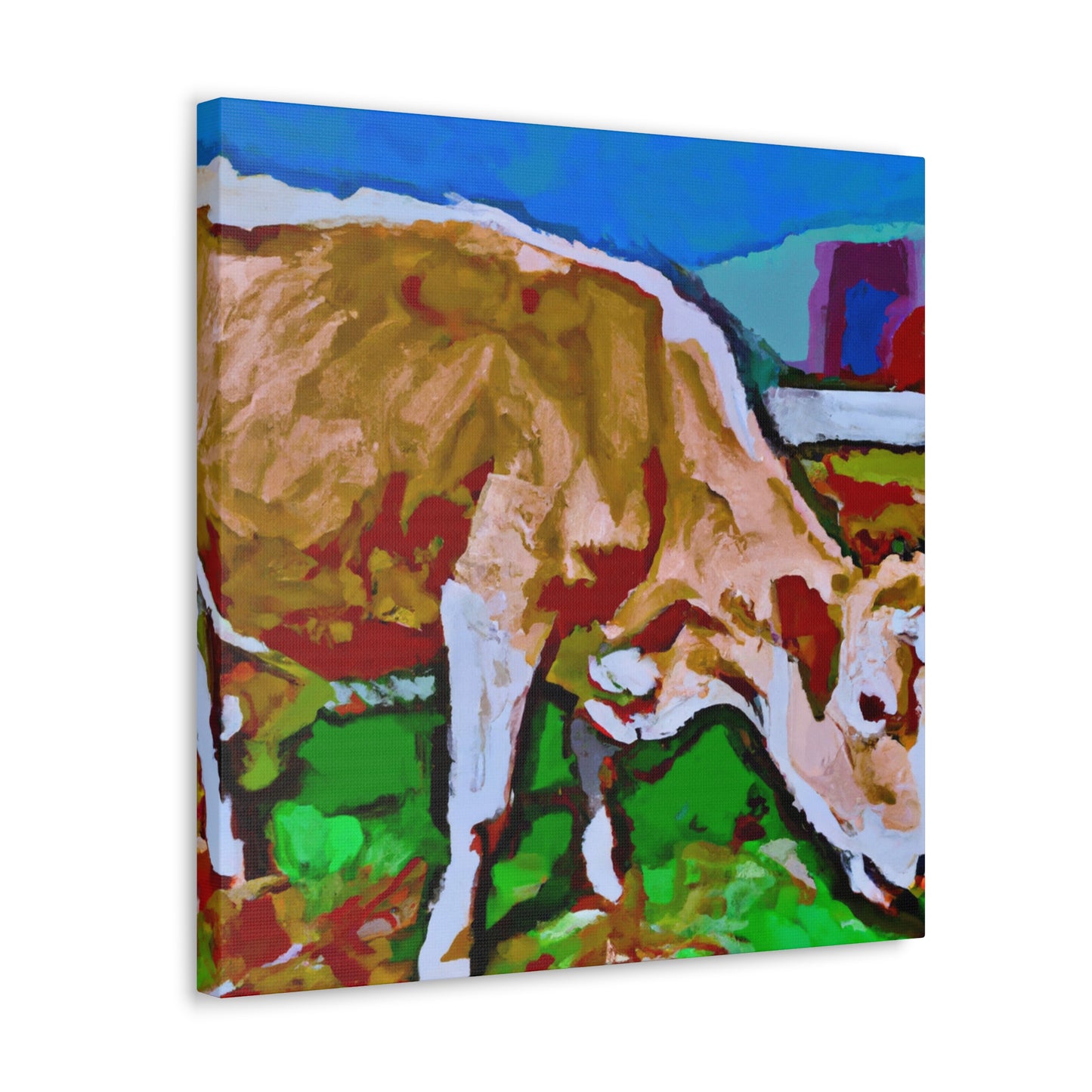 "Jersey Cow Silhouette" - Canvas