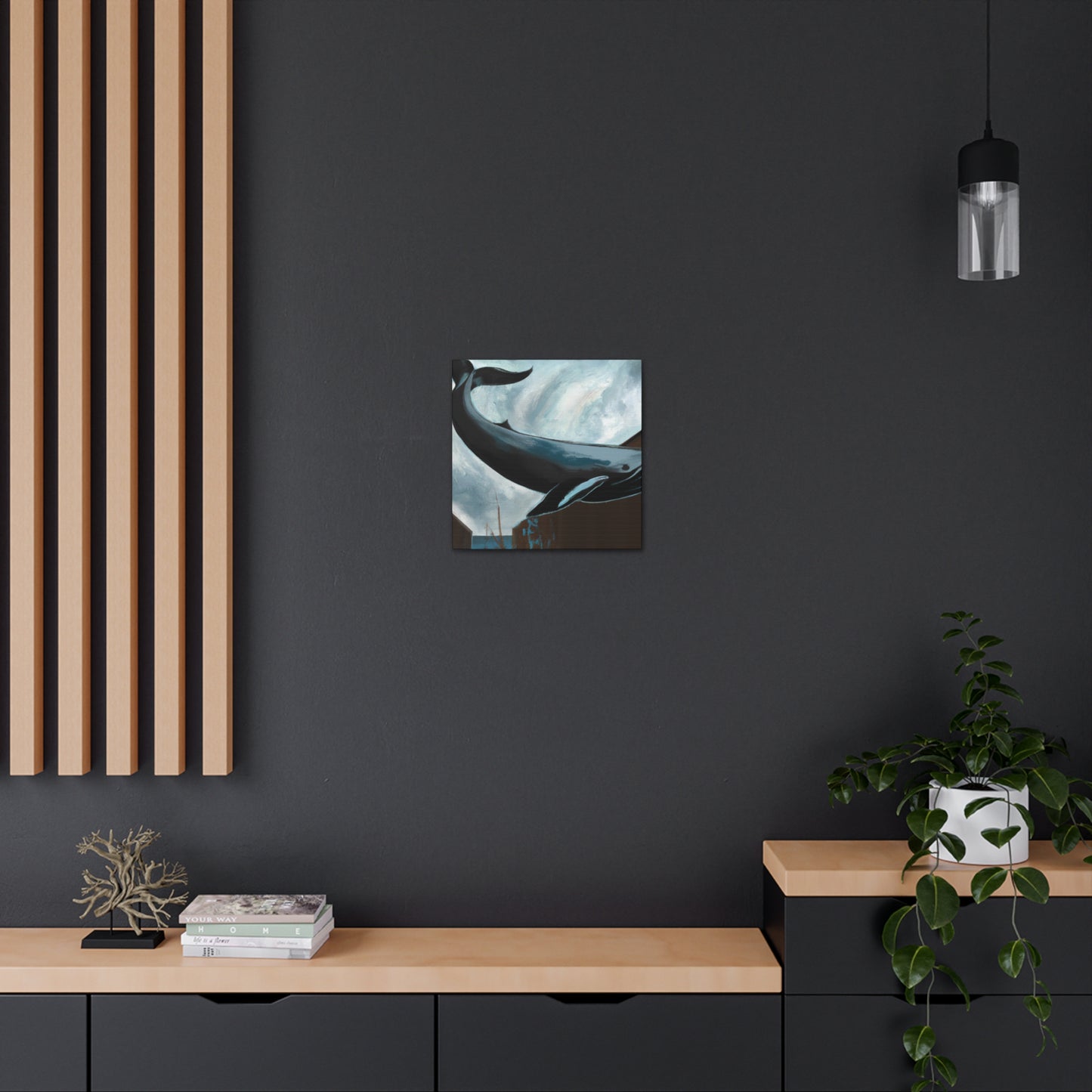 Whale in the Harbor - Canvas