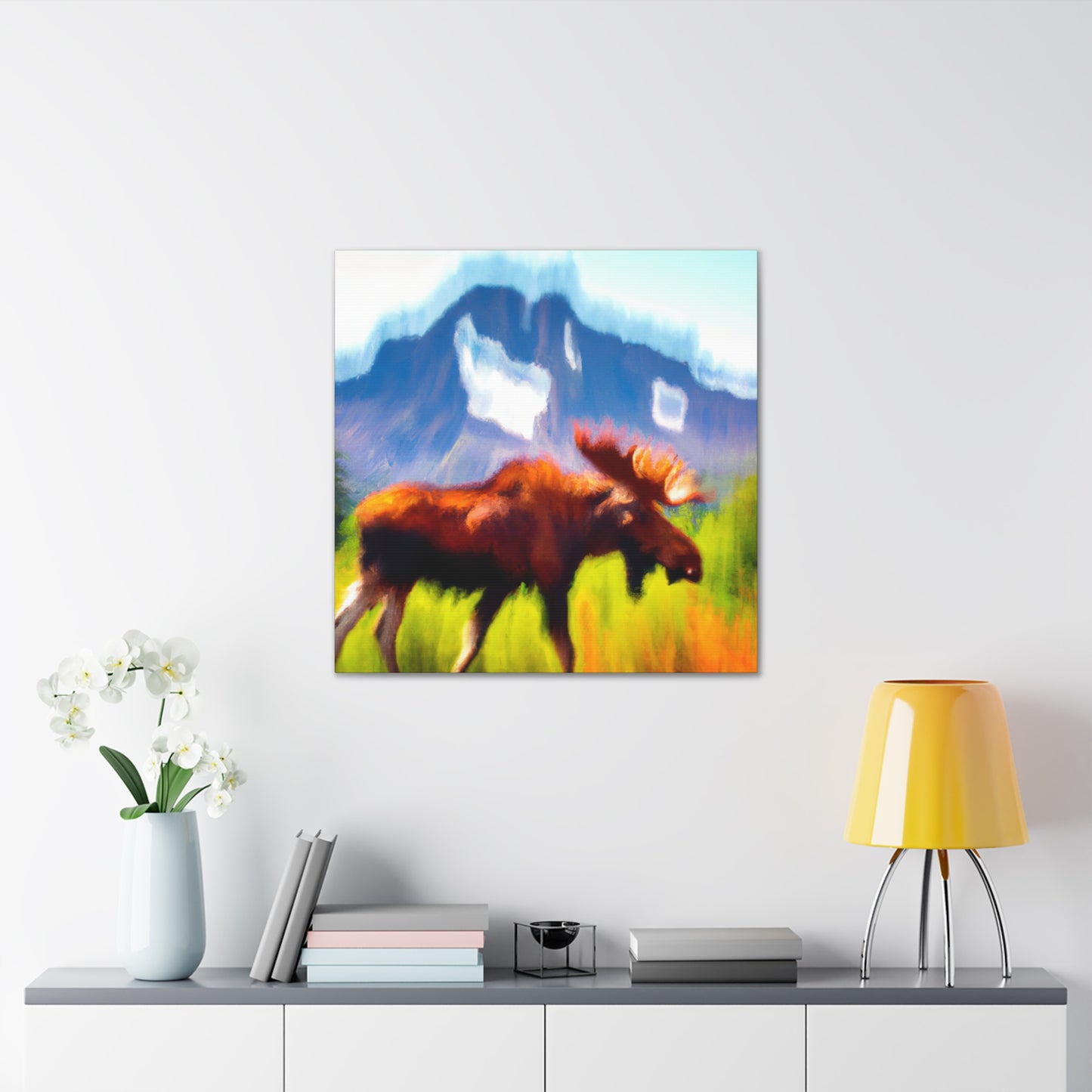 Moose in Impressionism - Canvas