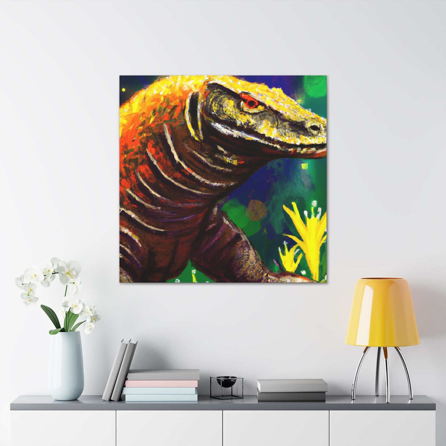 Komodo Dragon Majesty. - Canvas