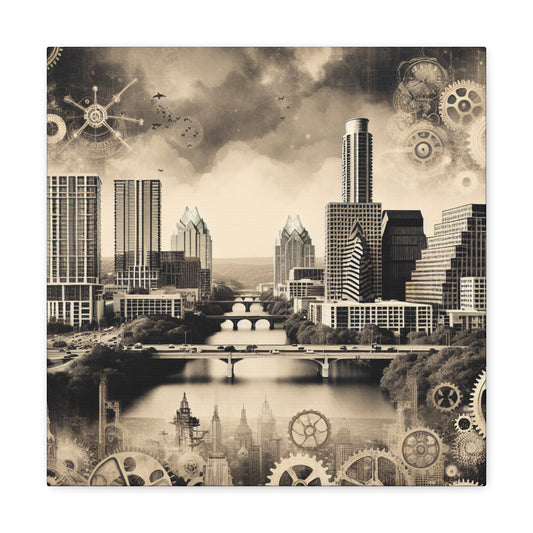 "Steam City: Austintopia Awakens" - Canvas