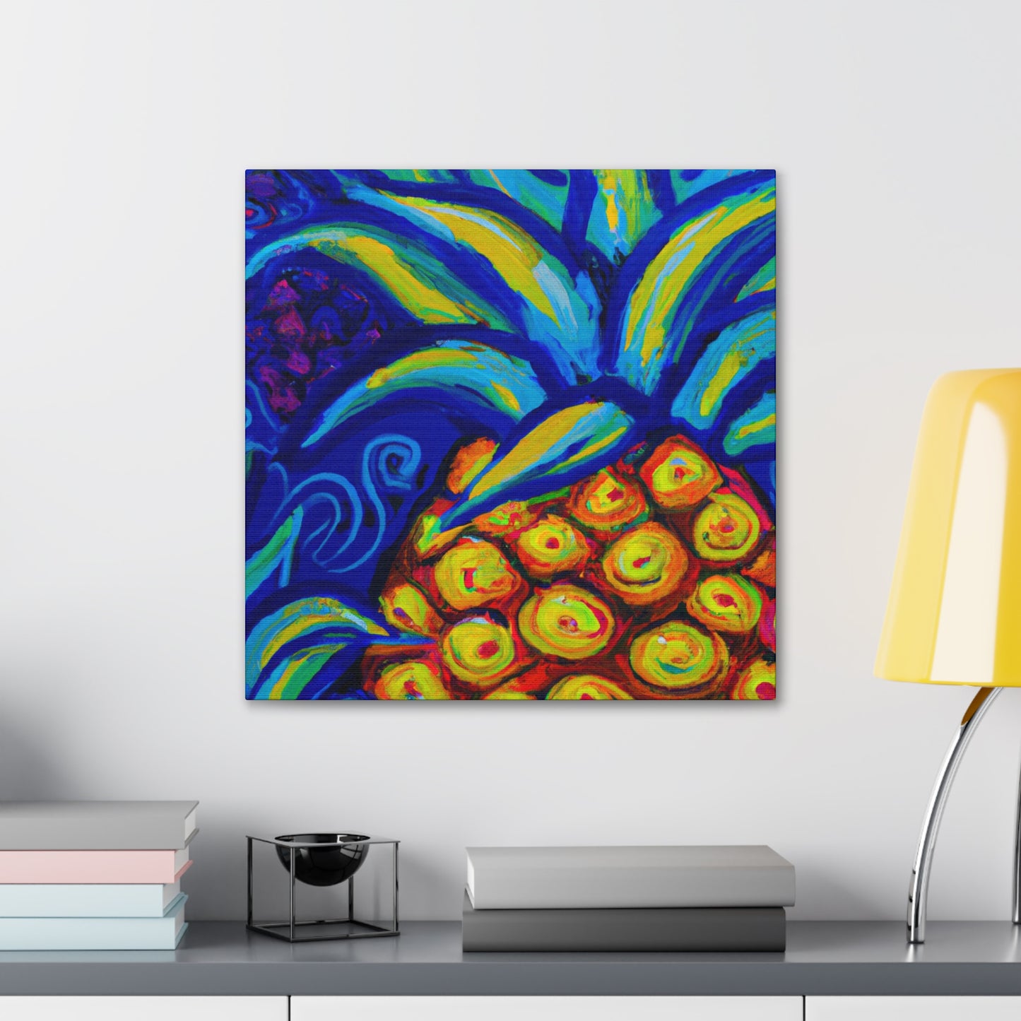 Pineapple Folk Delight - Canvas