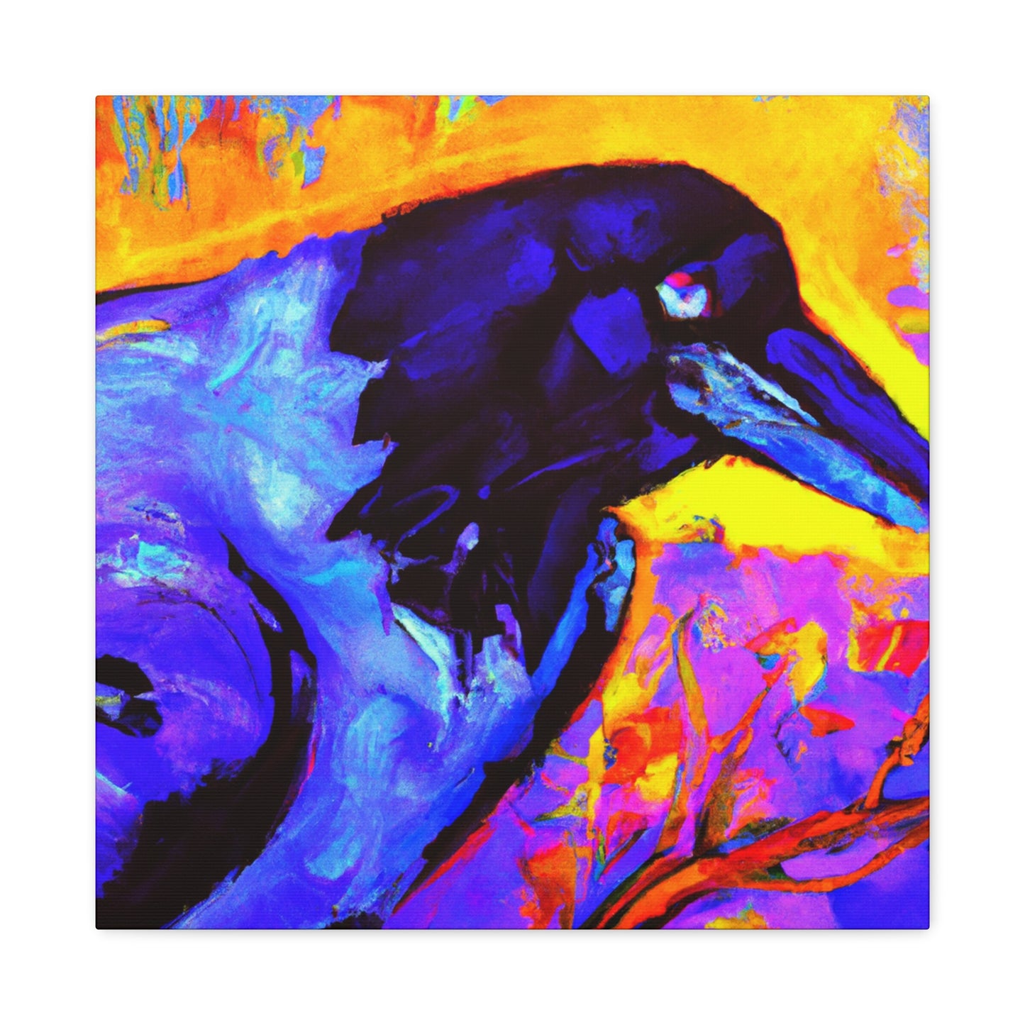 "Crow in Technicolor Dream" - Canvas