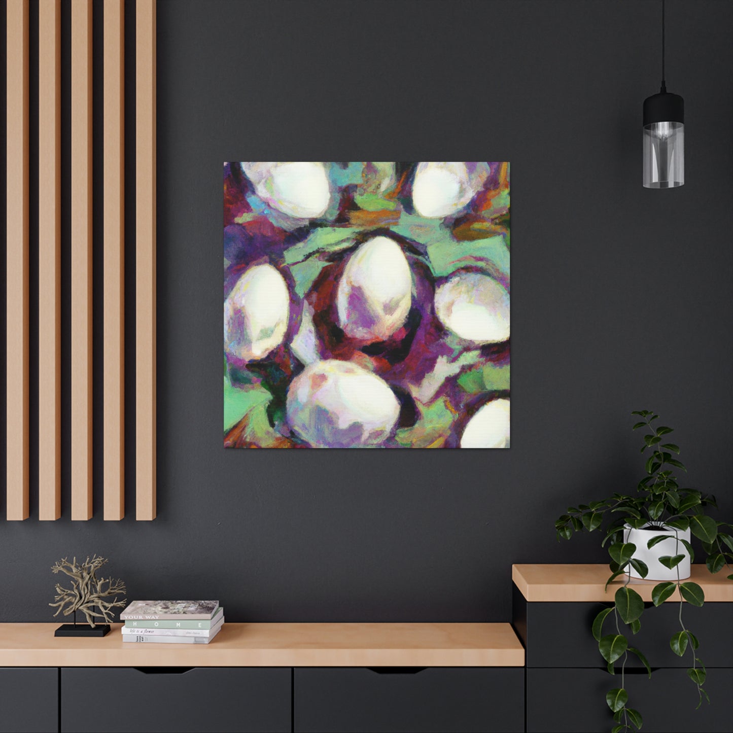 "Eggs At Sunrise Impression" - Canvas