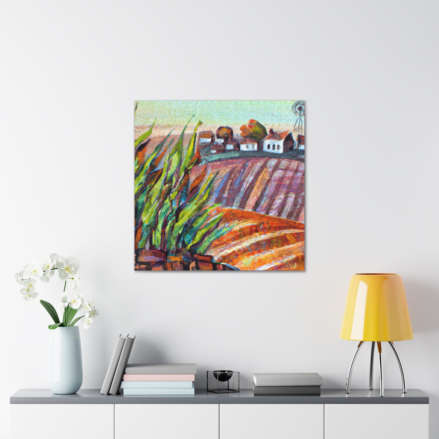 Harvesting the Fields - Canvas