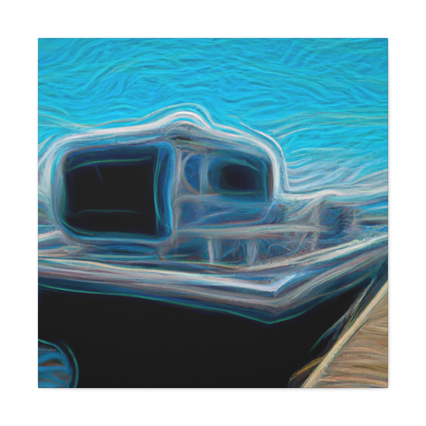 "Pontoon Boat Dreamscape" - Canvas