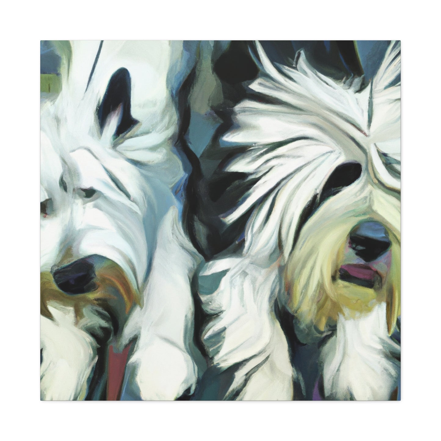 "Old English Sheepdog Dreaming" - Canvas