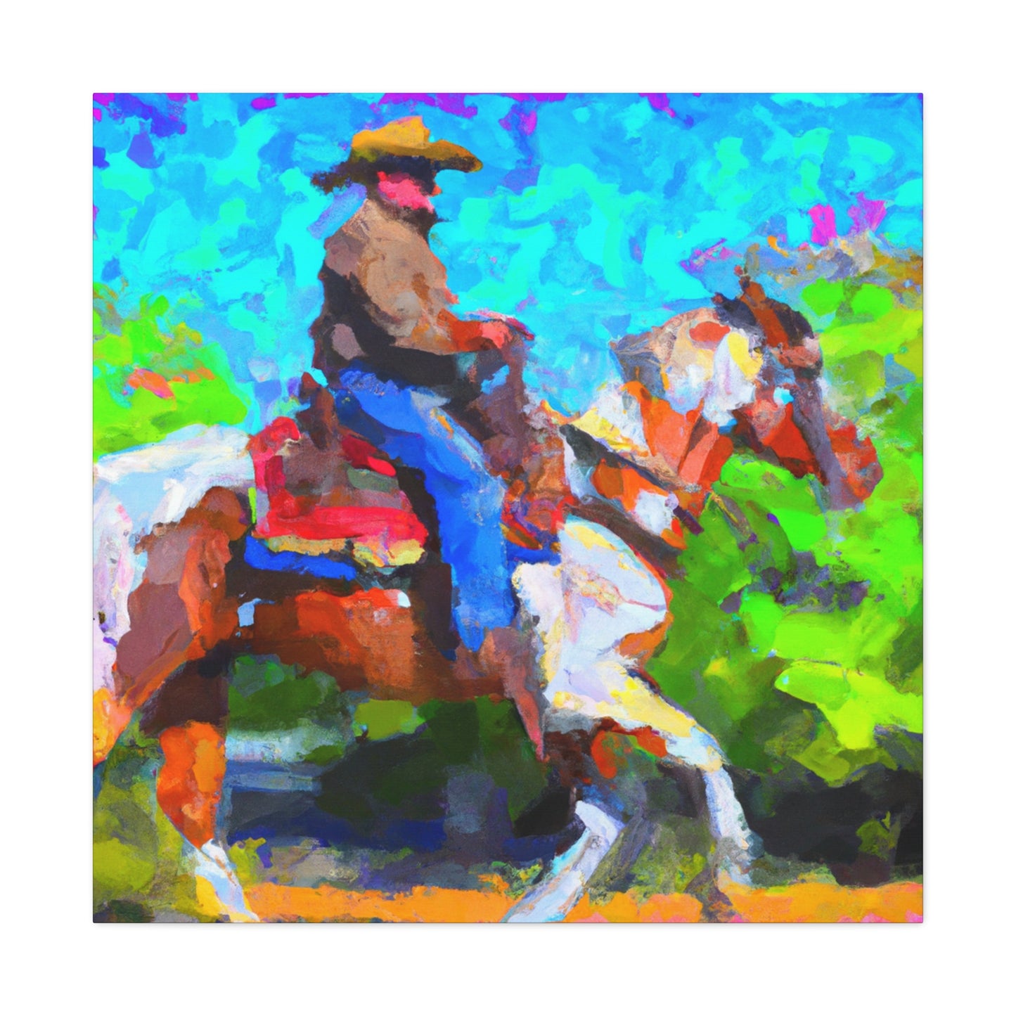 "Rangers on Ranches Riding" - Canvas