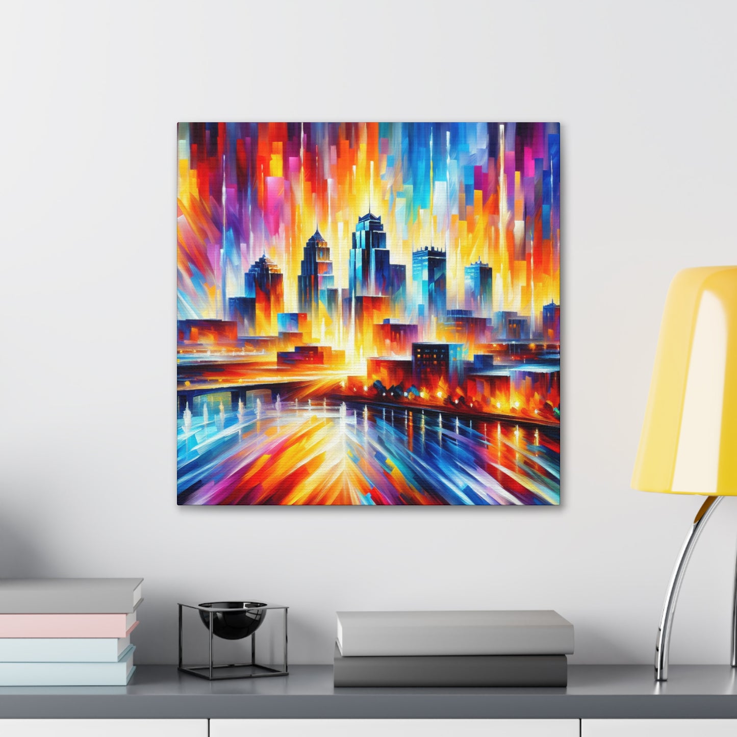 "Vibrant Urban Reverie" - Canvas