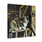 "Barn Cat Contentment" - Canvas