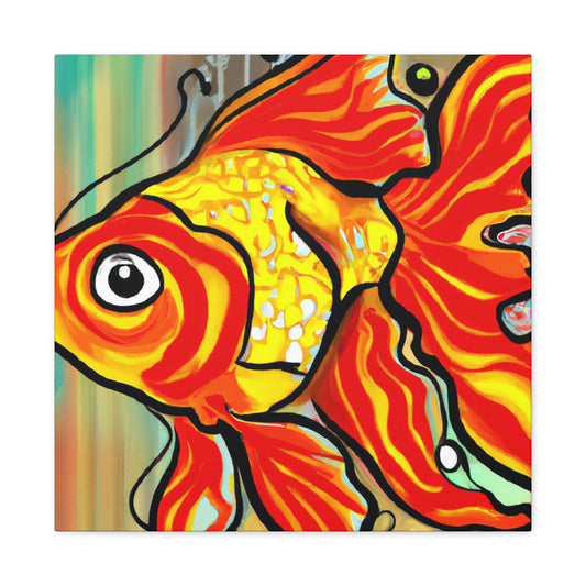 Golden Fish Glinting - Canvas