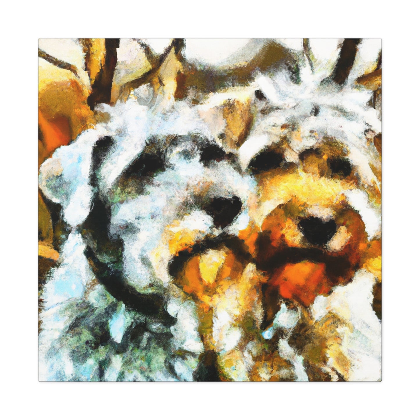 Spaniel in Autumn Leaves - Canvas