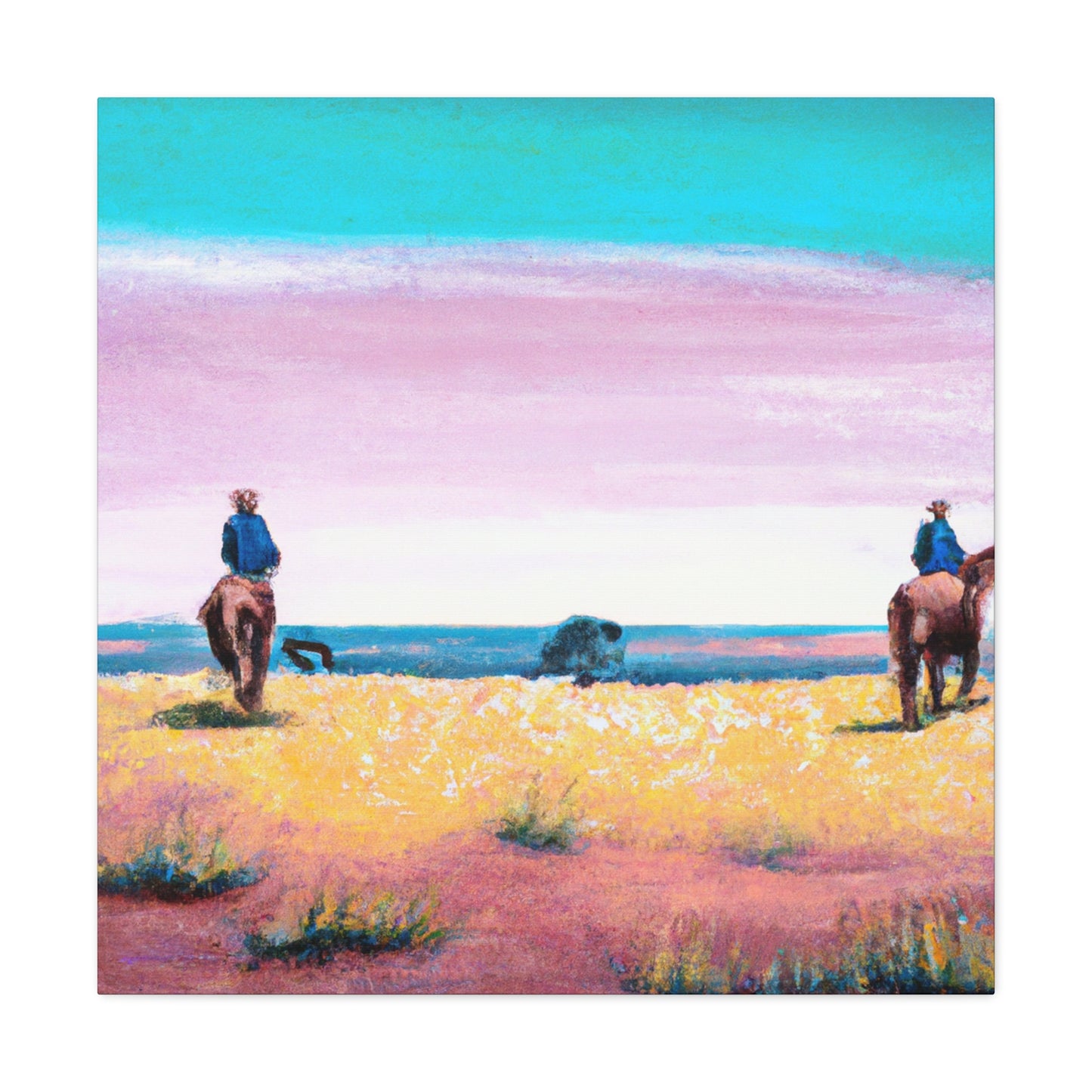 "Horses in Pastures Dreaming" - Canvas