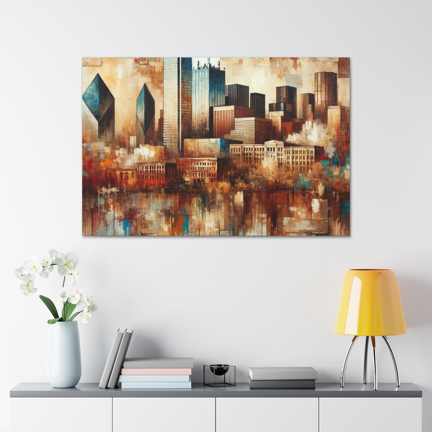 "Vibrant Urban Texan Impression" - Canvas