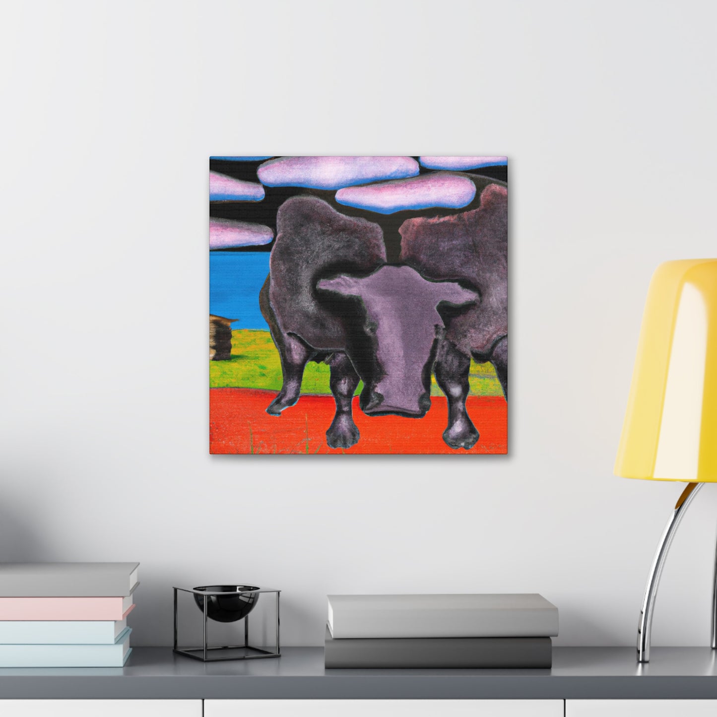 "Black Angus Dreamscape". - Canvas