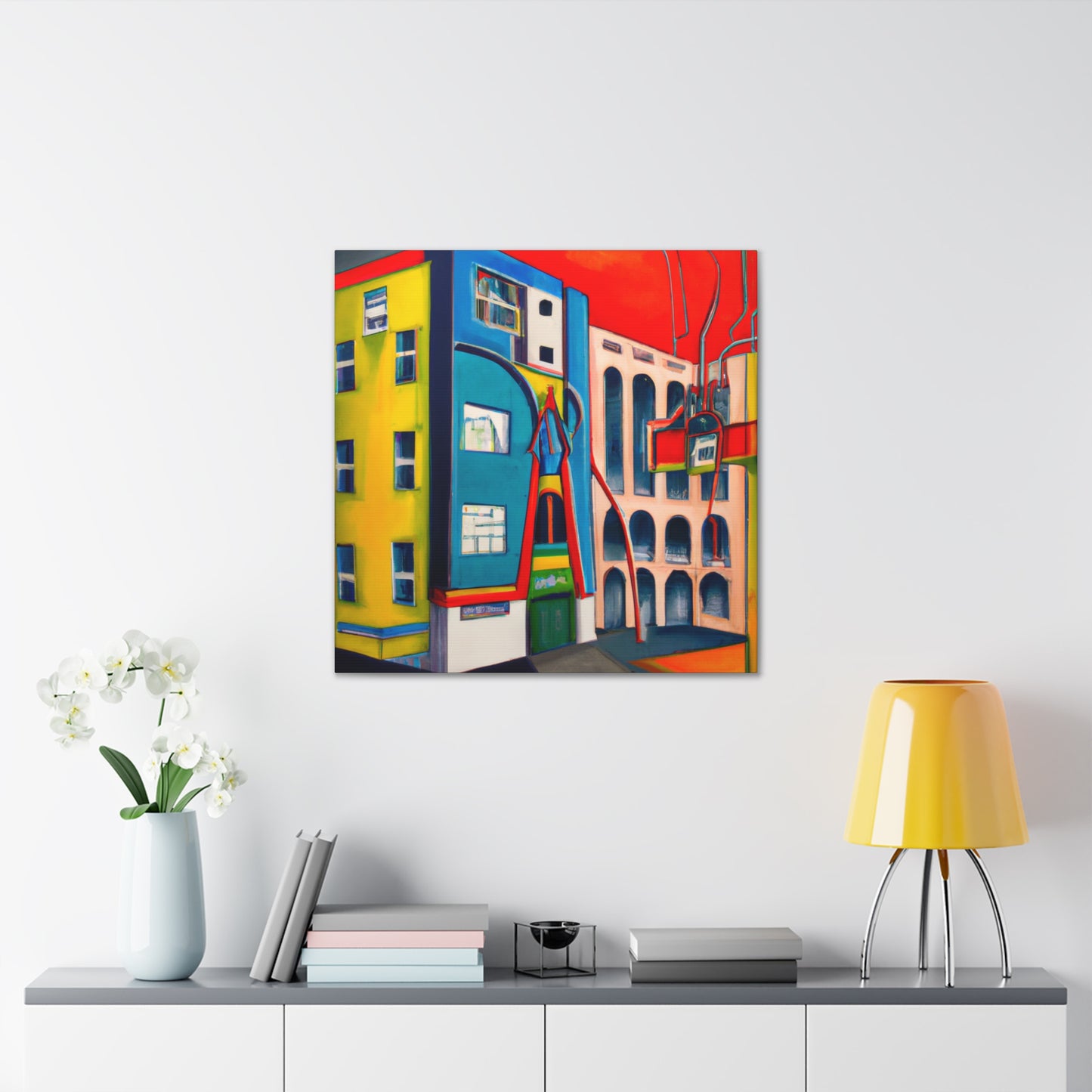 "Bauhaus Modernist Mural" - Canvas