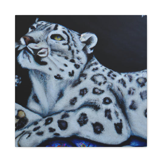 "Snow Leopard Slumbering" - Canvas