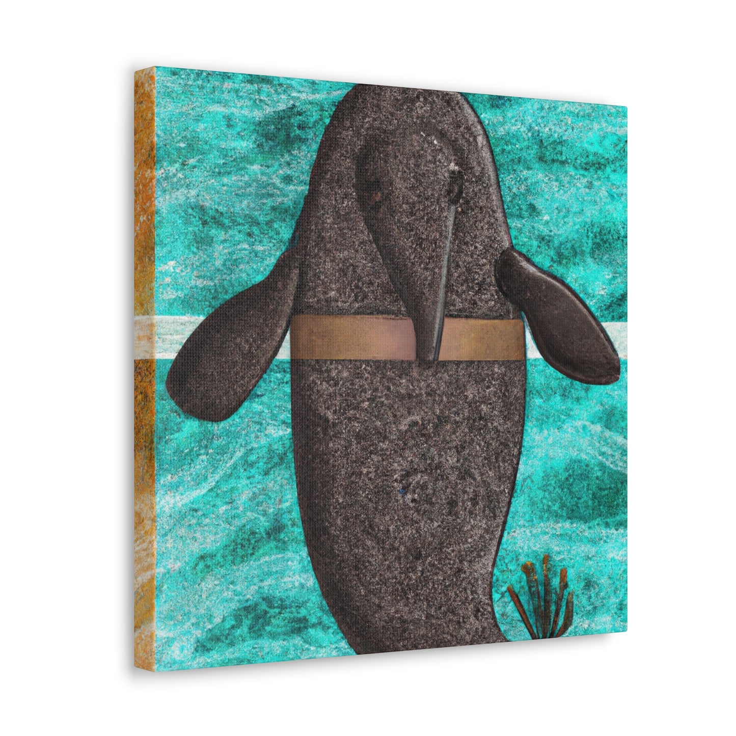 Manatee in Deco Style - Canvas