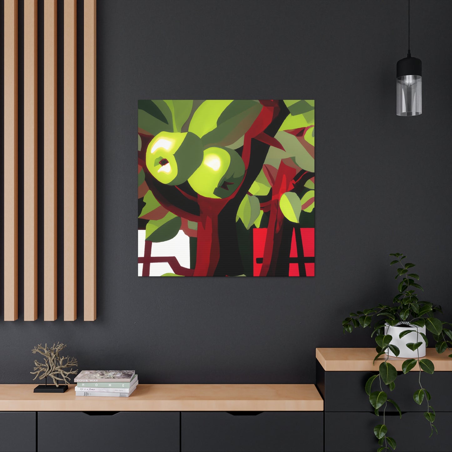 "Apple Tree Reflection: Deco" - Canvas