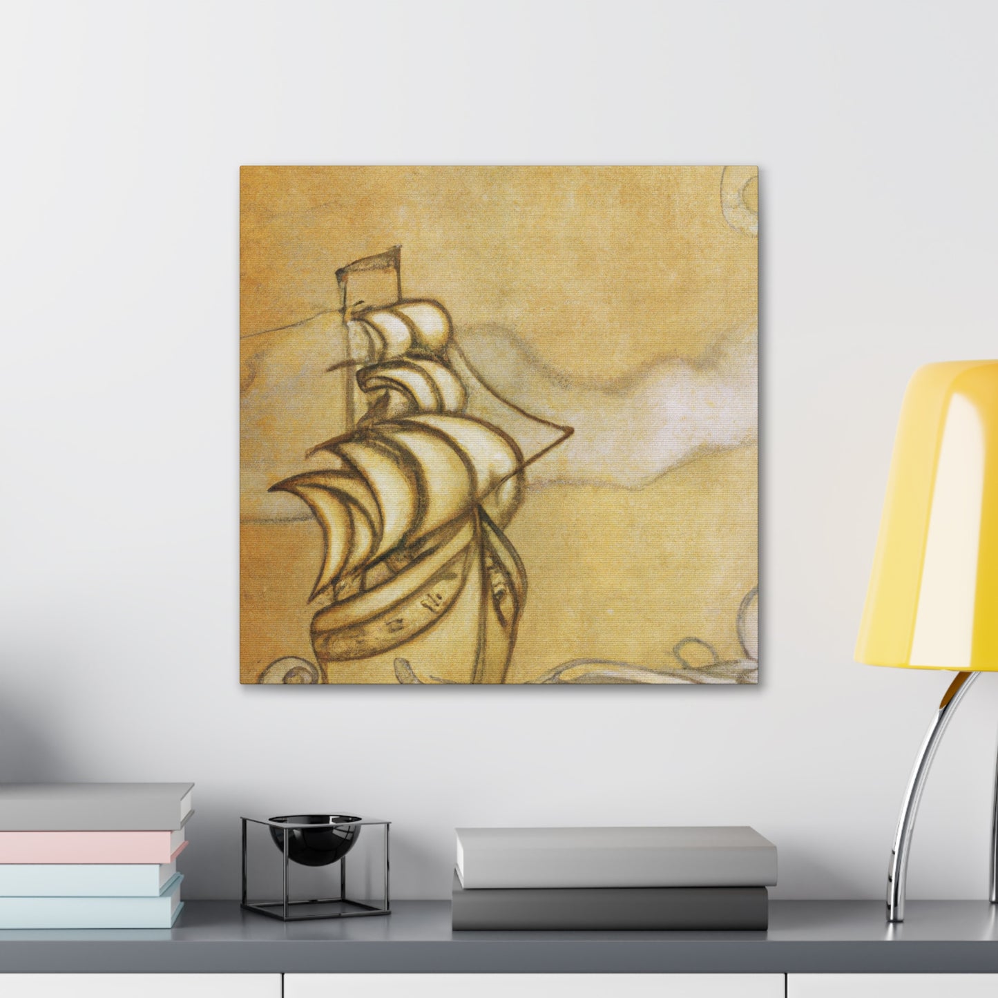 "Ship at Dusk Horizon" - Canvas