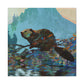 "Beaver Under Moonlight" - Canvas