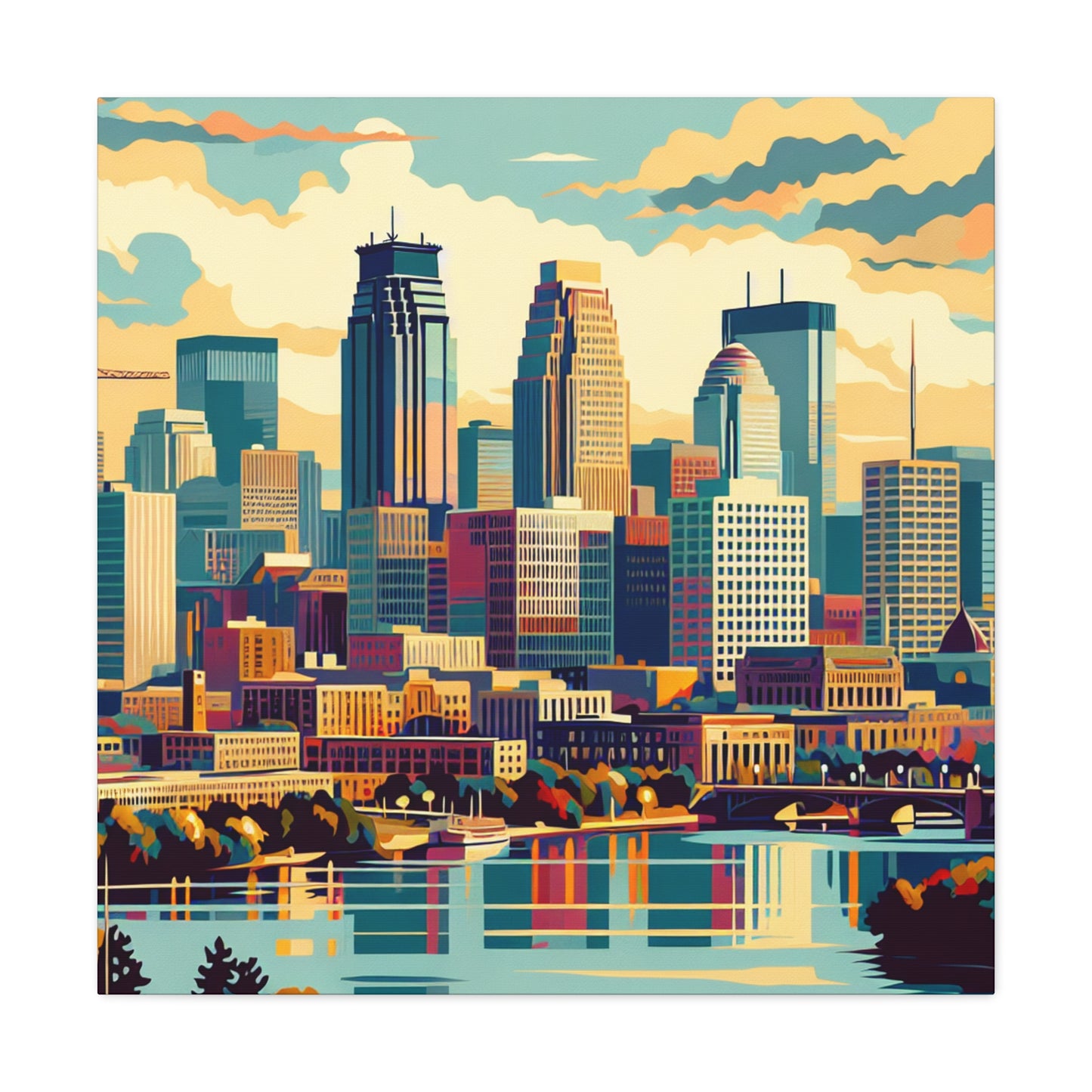 "Mosaic Minneapolis Splendor" - Canvas