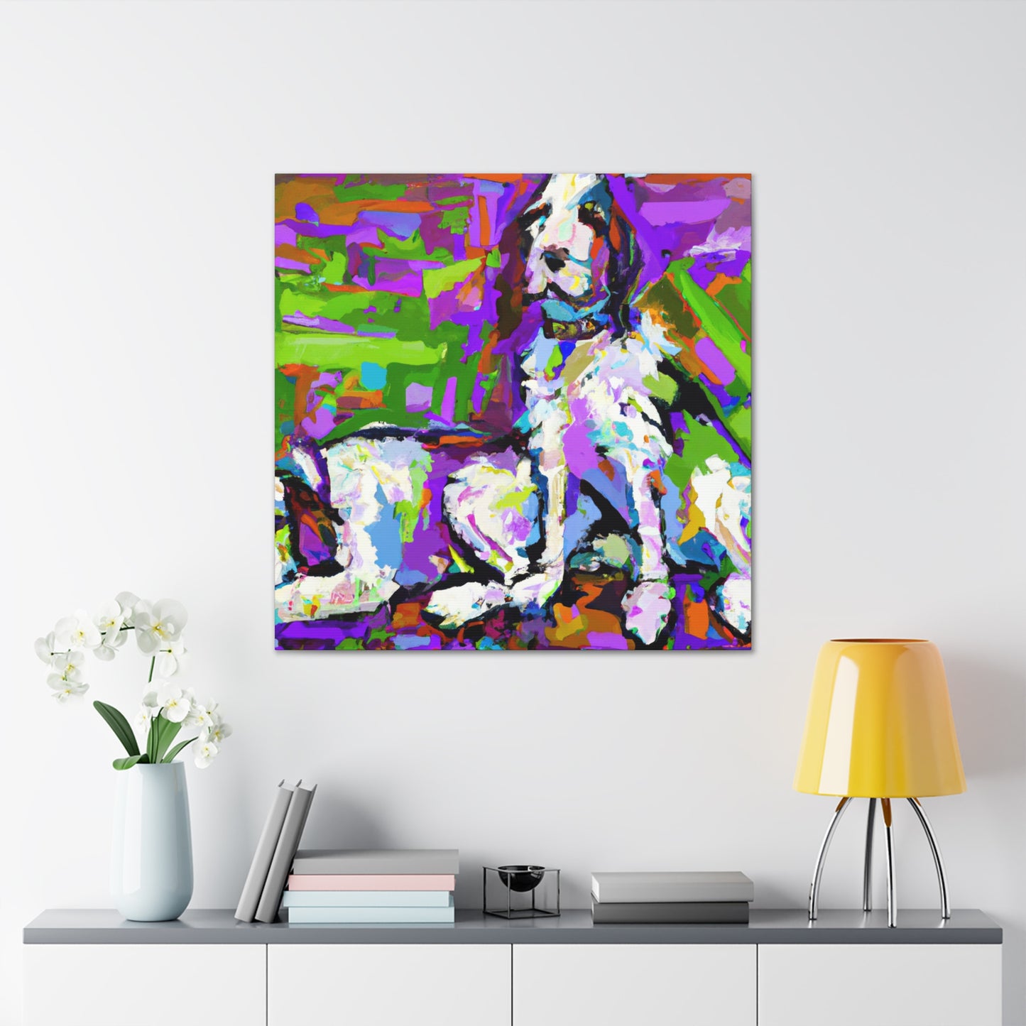 "Springer Spaniel Reflection" - Canvas