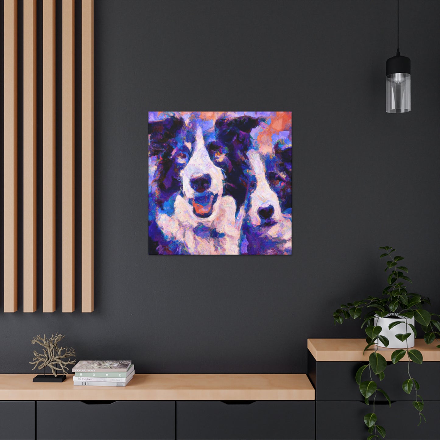 "Border Collie Impressionism" - Canvas