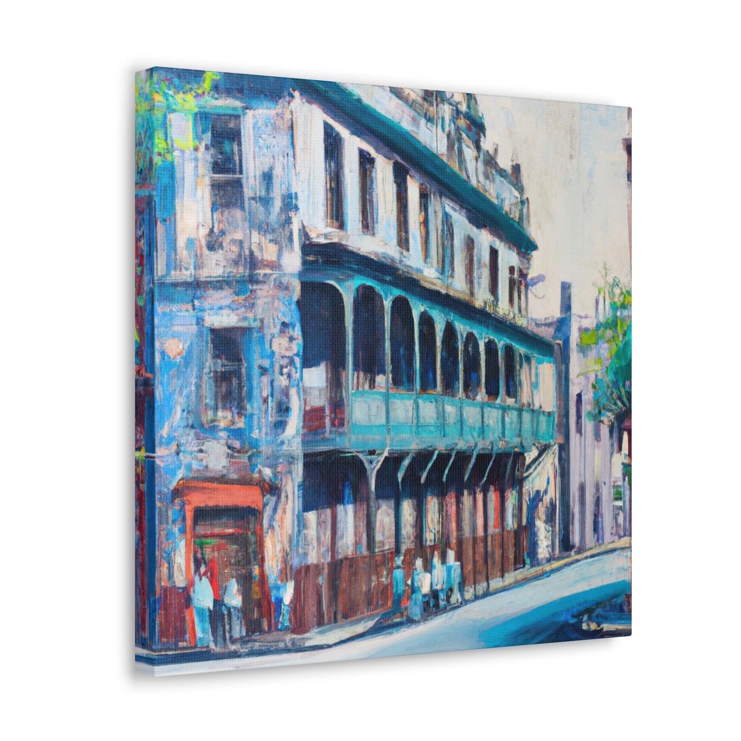 Colonial Street Mural - Canvas