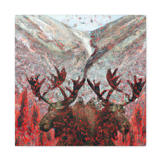 "Elk in Impressionistic Glow" - Canvas