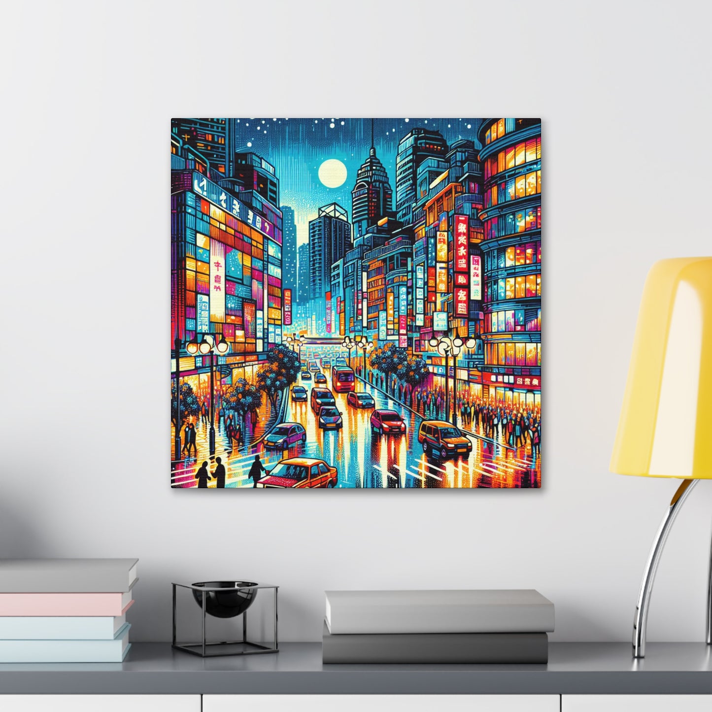 "Midnight Metropolis Mirage" - Canvas