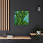 Green Python in Bloom - Canvas