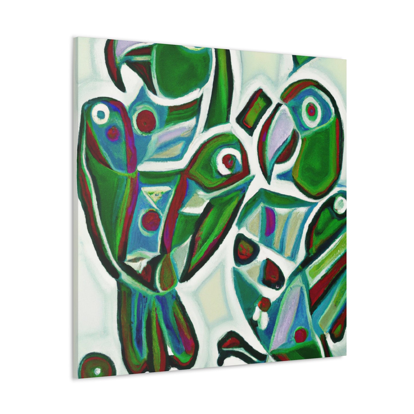 "Parakeets in Abstraction" - Canvas