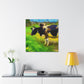 "Cow grazing, Impressionism" - Canvas