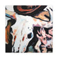 "Cow Skull Expressionism Painting" - Canvas