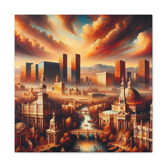 Gilded City Oasis Desire - Canvas