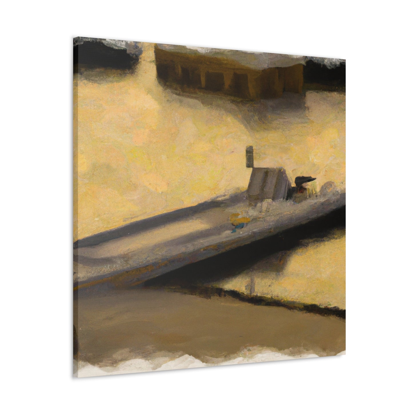 "Pontoon Boat Reflection" - Canvas