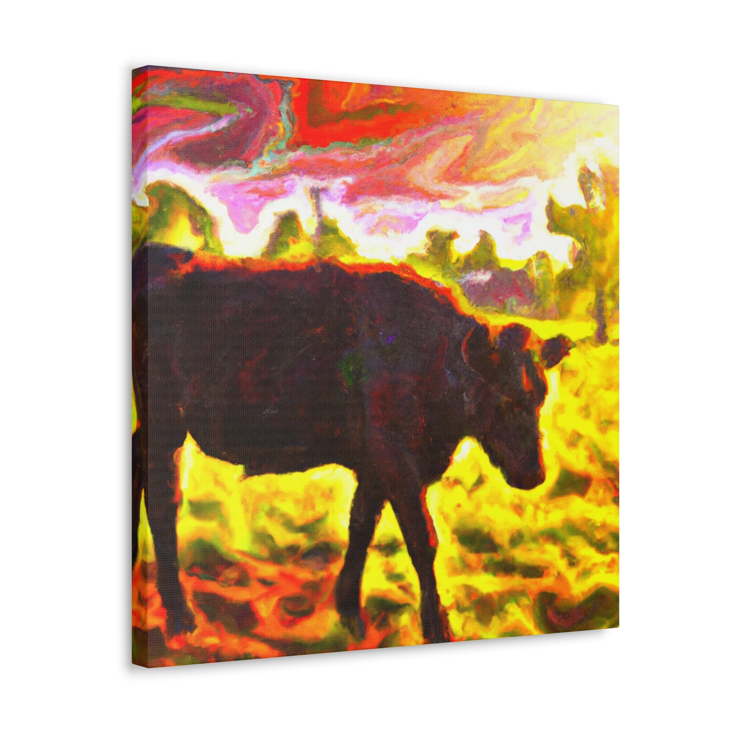 "Black Angus Majesty Unleashed" - Canvas