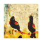 Red-Winged Songbird Reflection - Canvas