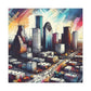 "Urban Luminosity: Houston's Vibes" - Canvas