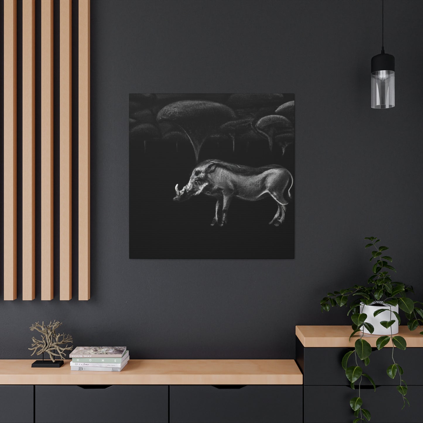 "Warthog In Art Deco" - Canvas