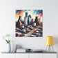 "Urban Luminosity: Houston's Vibes" - Canvas