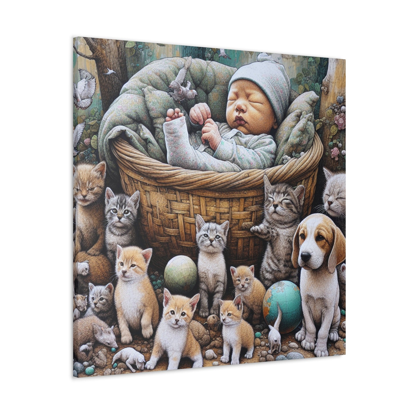 Whimsical Pet Mischief - Canvas