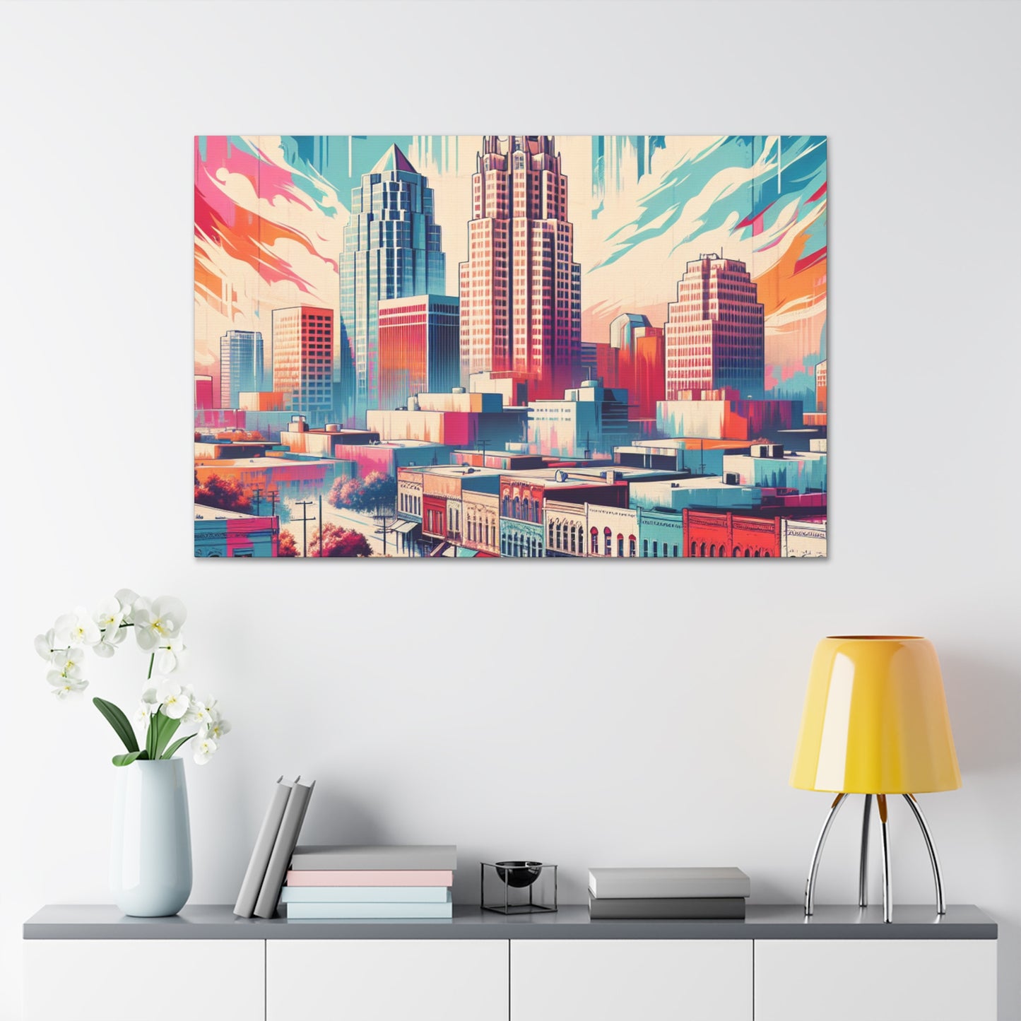 "Vibrant Texan Mural" - Canvas