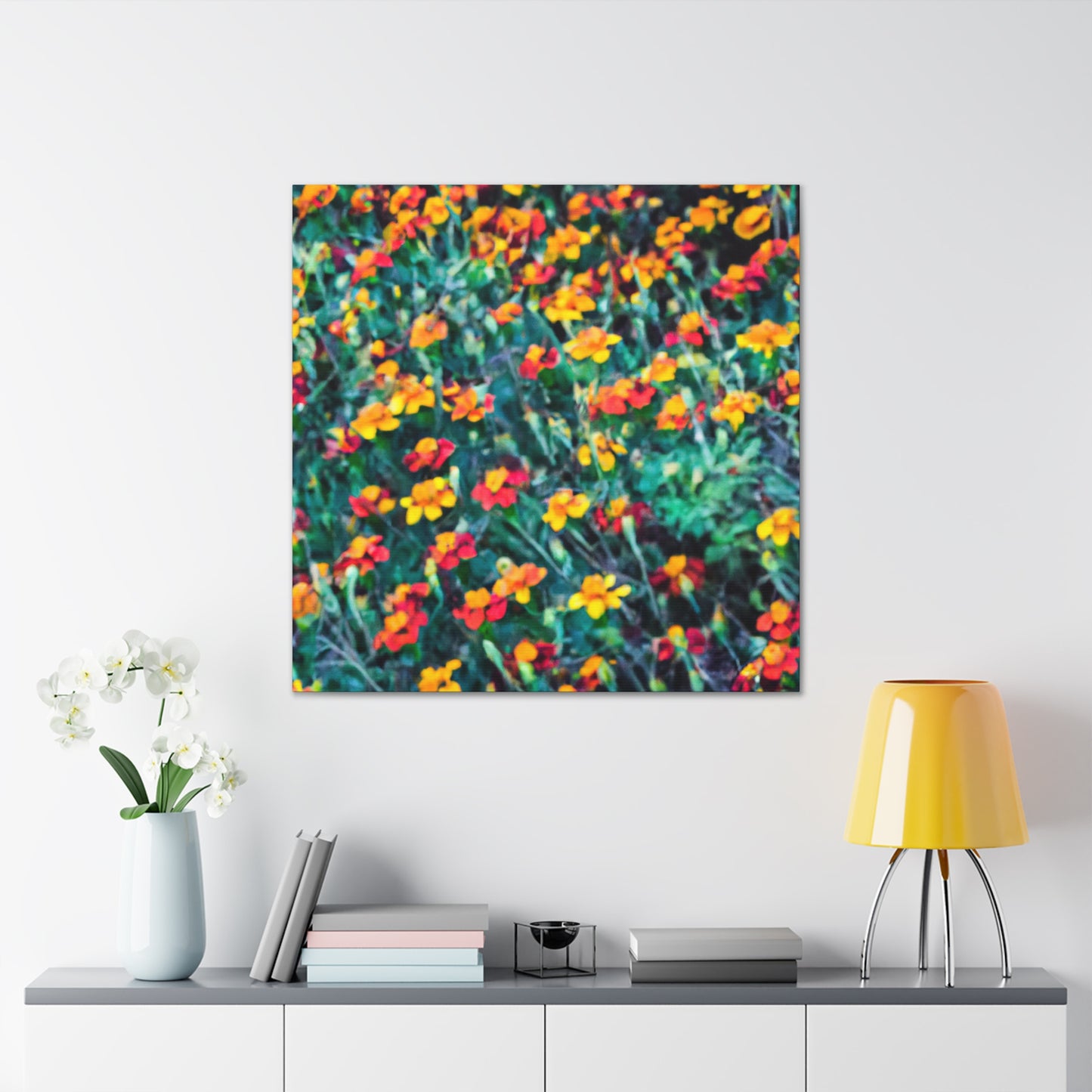 "Glorious Marigold Bloom" - Canvas