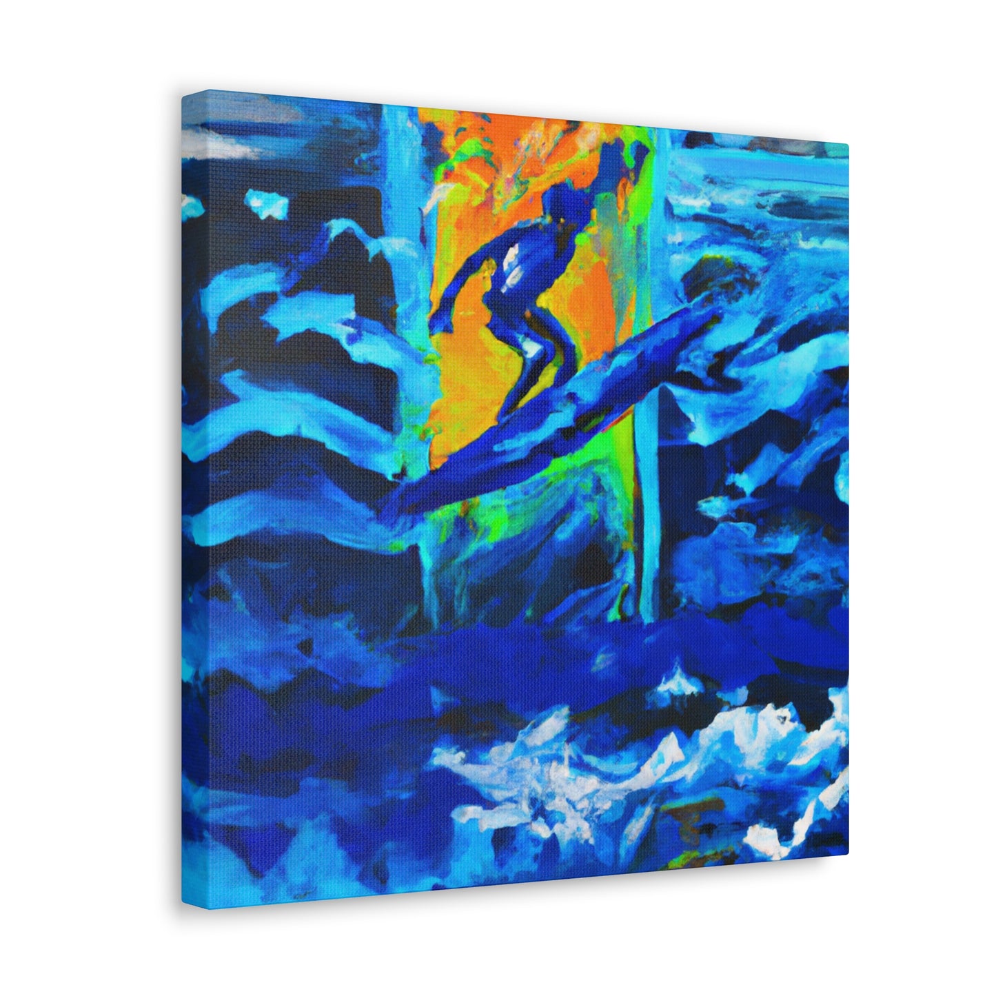 Surfing the Big Wave - Canvas