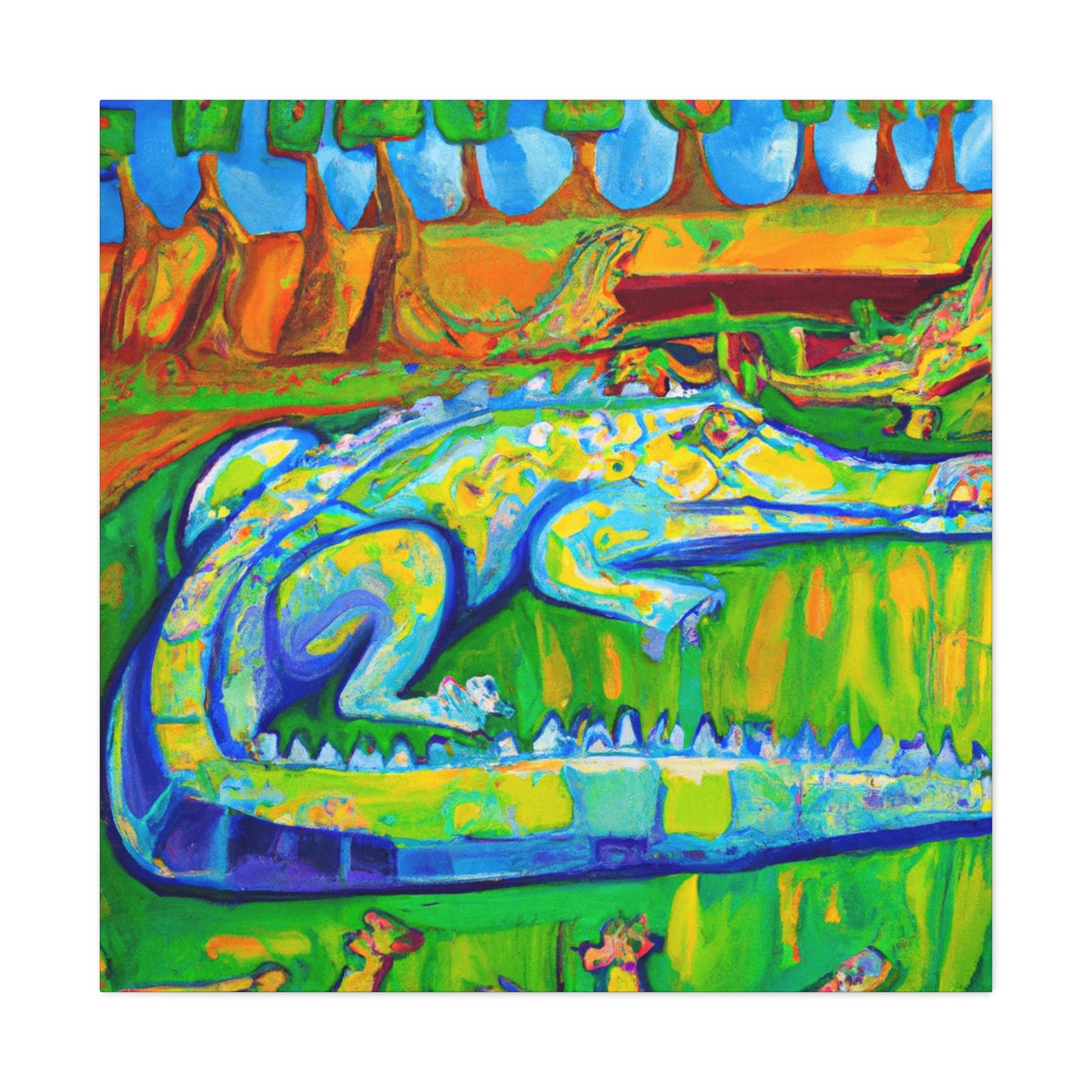 Crocodile Street Mural - Canvas