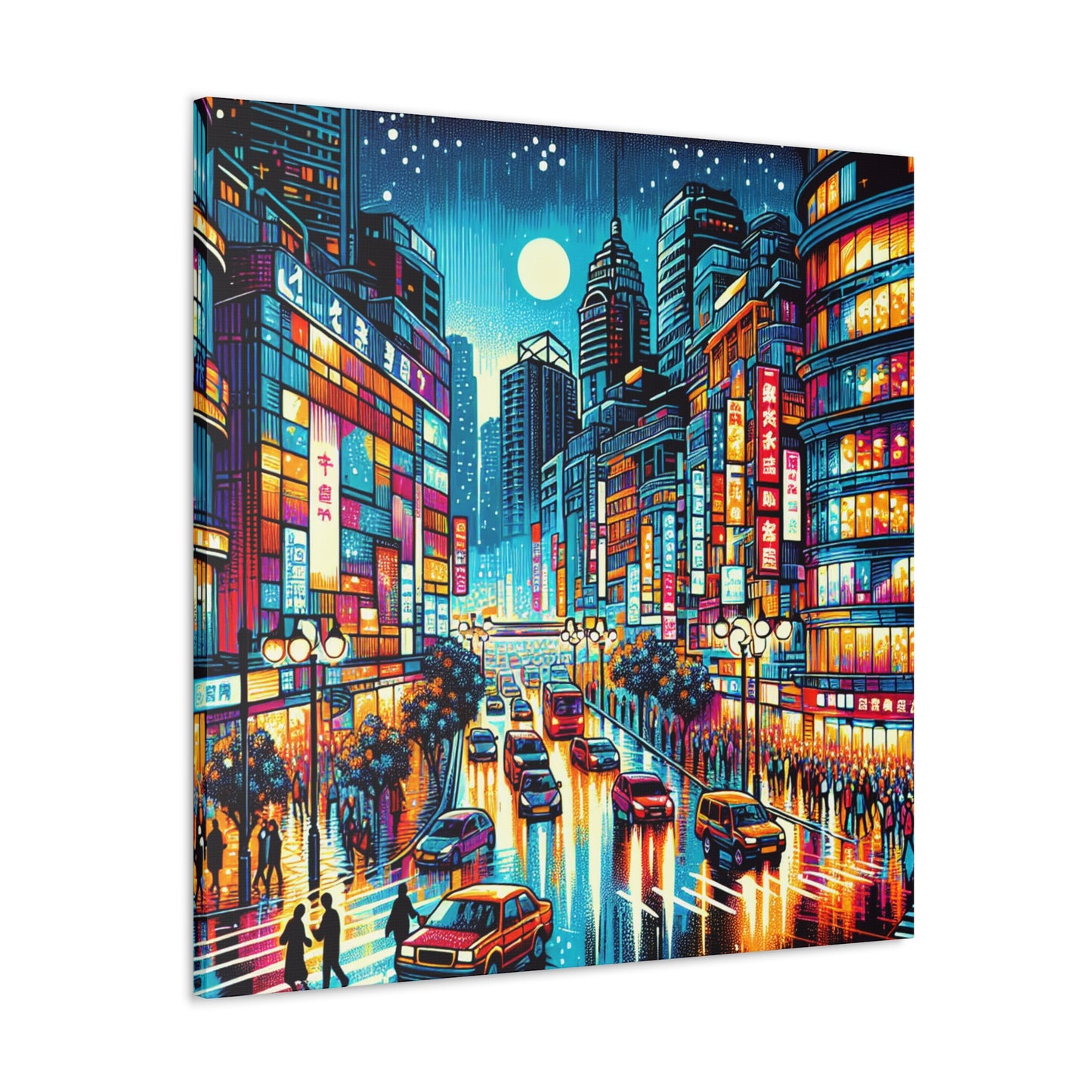 "Midnight Metropolis Mirage" - Canvas